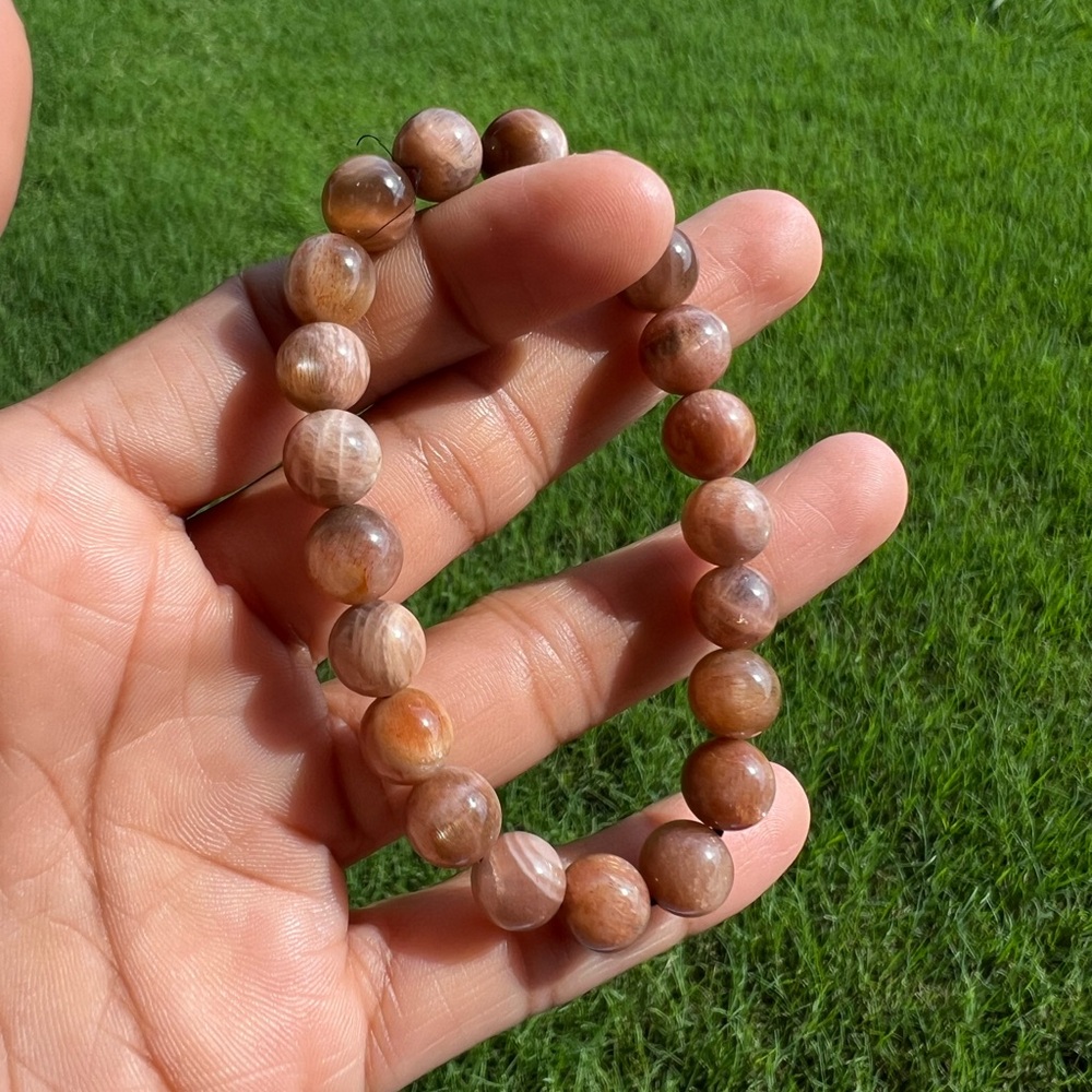 Elegant Sunstone Beaded Bracelet